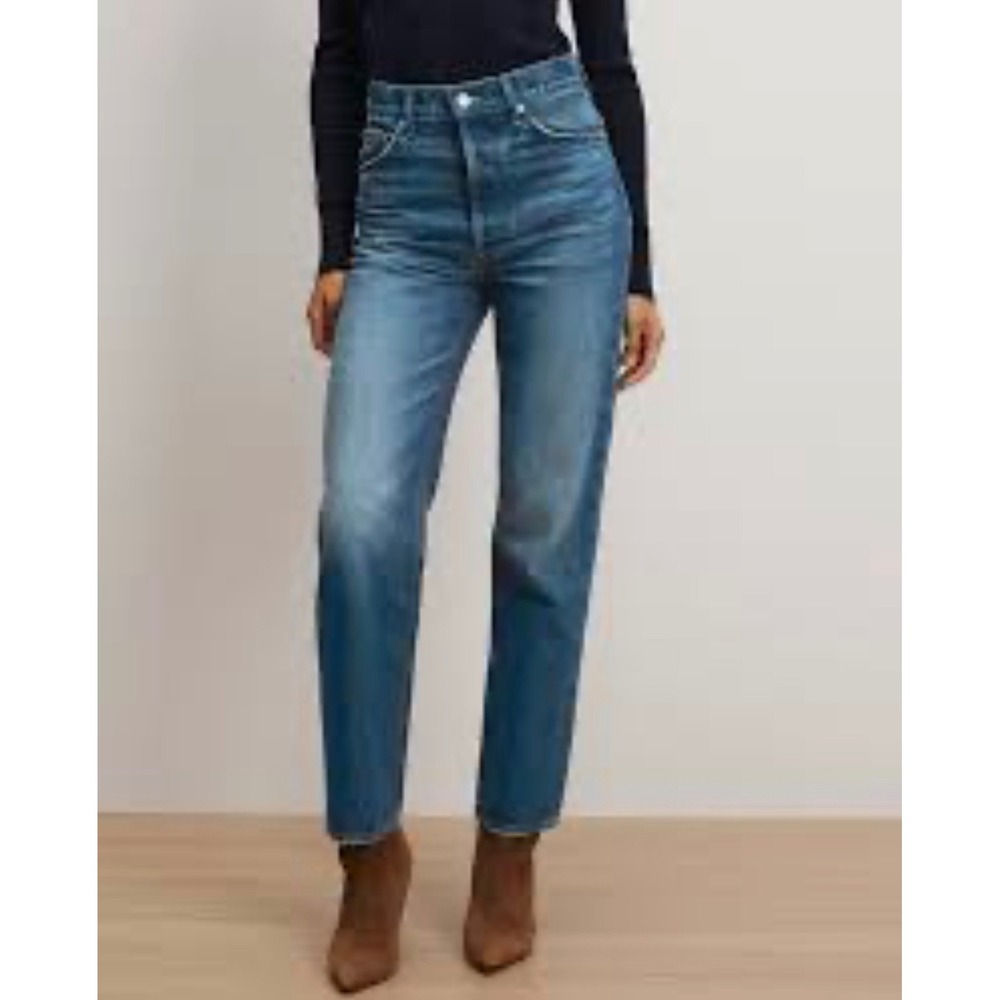 Veronica Beard High Rise Straight Leg Jeans Bright Blue Size 26